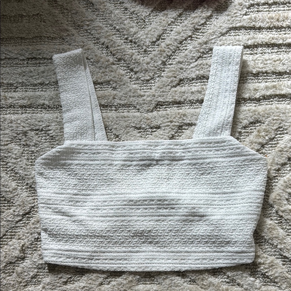Dynamite White Ribbed Tank Top